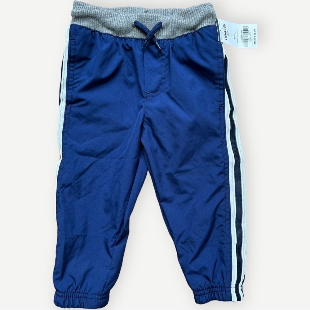 OshKosh B’Gosh Boys Kids Navy Blue Jersey-Lined Pants. 18 Months.